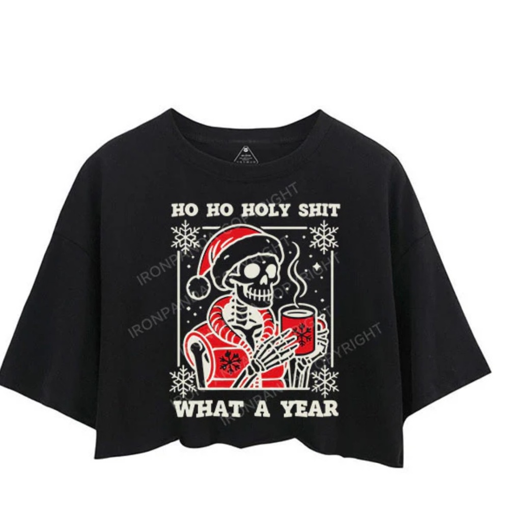 Iron Panda Cropped Black Graphic Gym Tee
